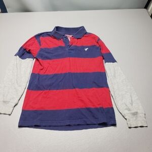 wrangler boys striped long sleeve shirt size large 10-12